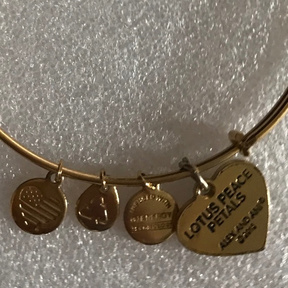 Alex and Ani Expandable Wire Bracelet Lotus Peace Petals - Picture 3 of 8